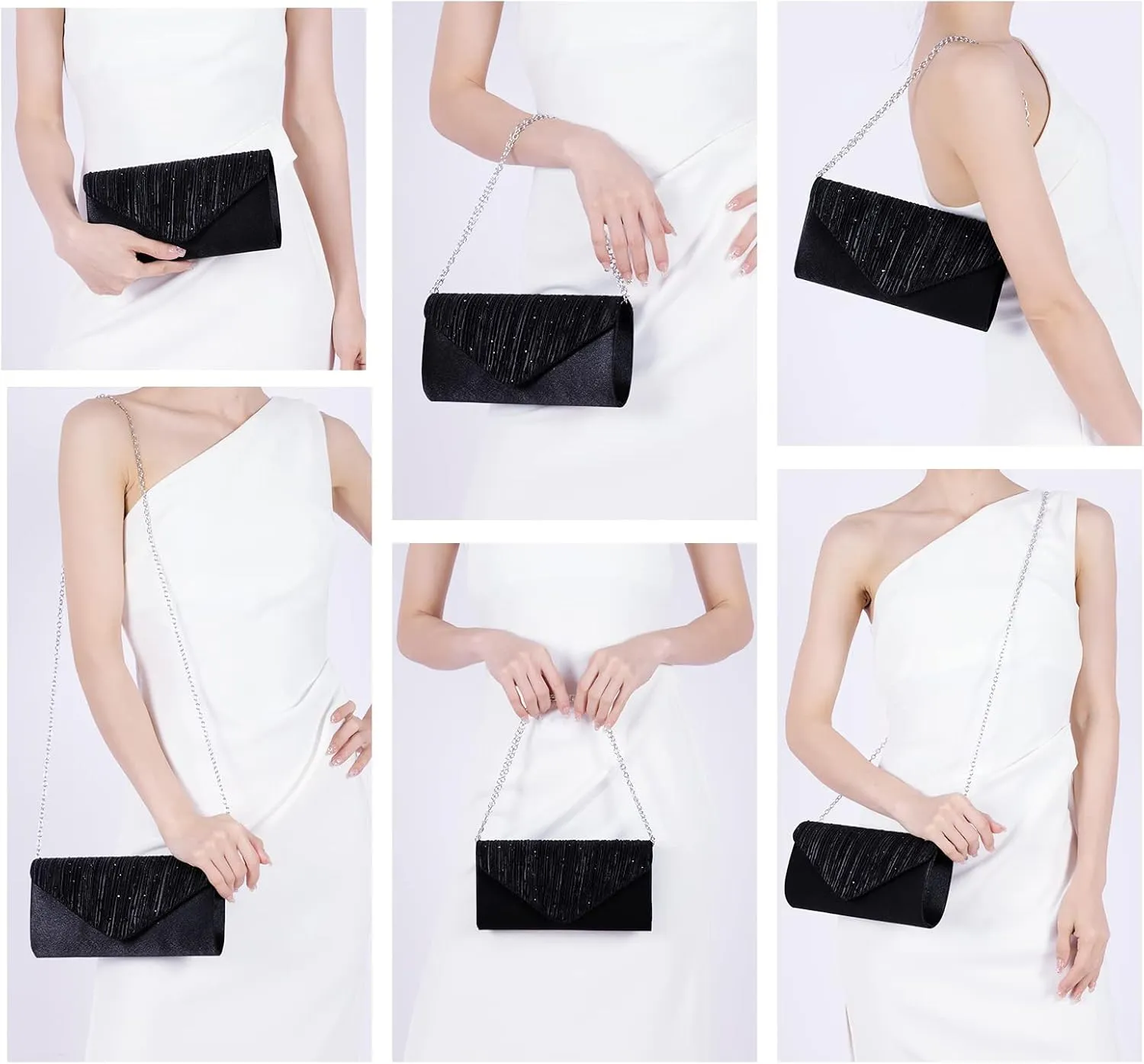 Clutch Purses for Women, Formal Evening Clutch Bag Shoulder Envelope Party Handbag for Wedding Cocktail Prom