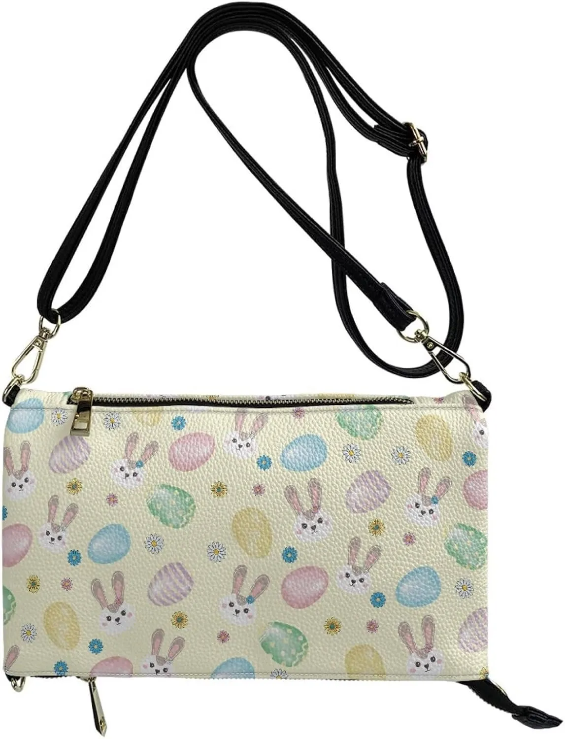 Clutch Purses for Women Leather Crossbody Shoulder Handbag with Removable Strap Waterproof Girls Party Bag