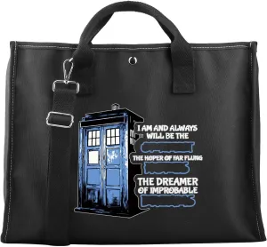 CMNIM Doctor TV Show Who Dr Who Large Tote Bag Doctor Movie Lover Gift Police Blue Box Theme Crossbody Purses for Fans