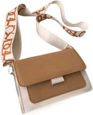 Color-Block Crossbody Bags for Women, PU Leather Cross Body Purses Cute Designer Handbags Shoulder Bag