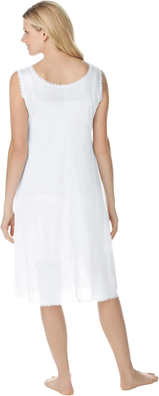 Comfort Choice Plus Size Lace-Trim Slip