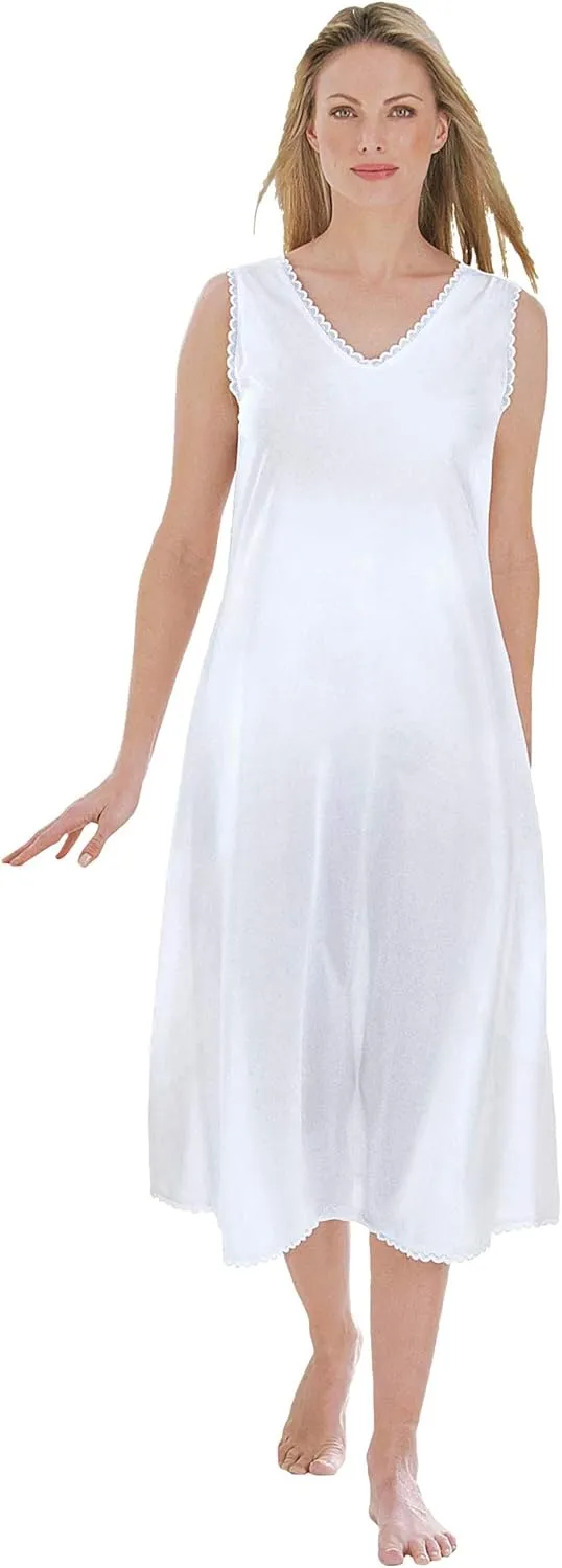 Comfort Choice Plus Size Lace-Trim Slip