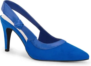Coutgo Women's Pointed Toe High Heels Slingback Bowknot Formal Pumps Dress Shoes
