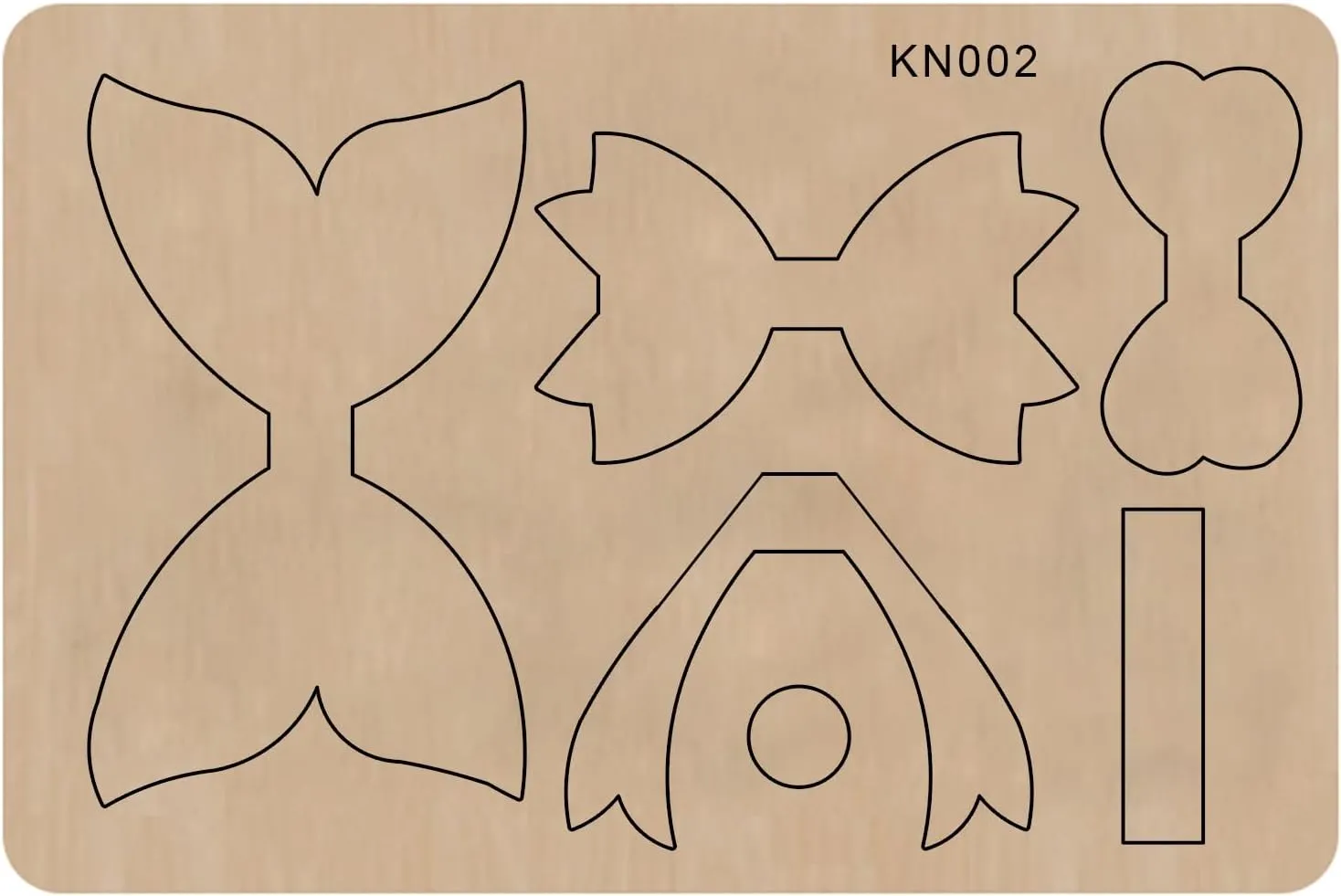 Create Beautiful Bowknots with Okjew Cutting Die - DIY Handmade Gifts Die Cuts for Scrapbooking - Compatible for Sizzi Big Shot Die Cutting Machine - Wood Board and Alloy Steel Blade (002 Wood)