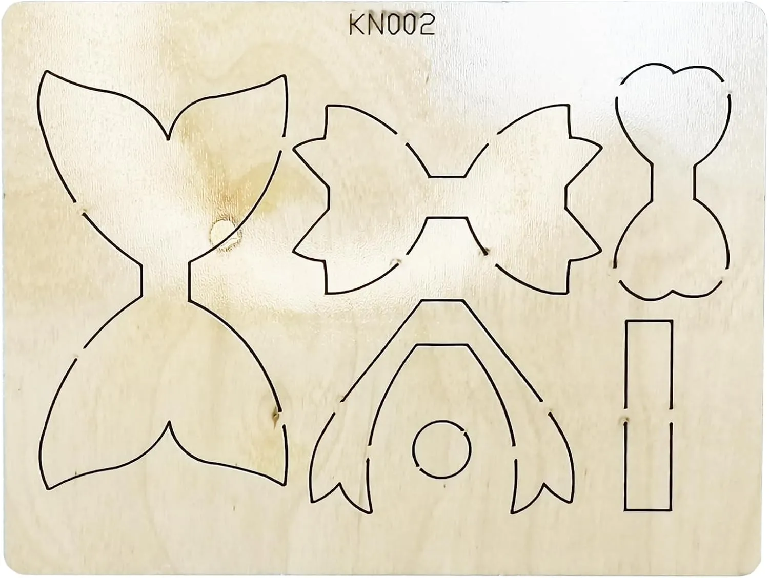 Create Beautiful Bowknots with Okjew Cutting Die - DIY Handmade Gifts Die Cuts for Scrapbooking - Compatible for Sizzi Big Shot Die Cutting Machine - Wood Board and Alloy Steel Blade (002 Wood)