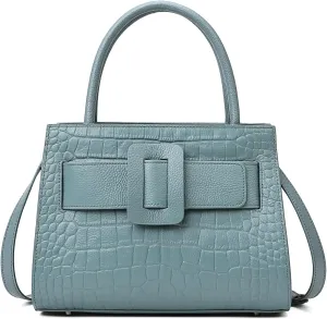 Crossbody Bags for Women Luxury Leather Shoulder Handbags in Black & Blue Trendy Satchel Purse for Everyday Use