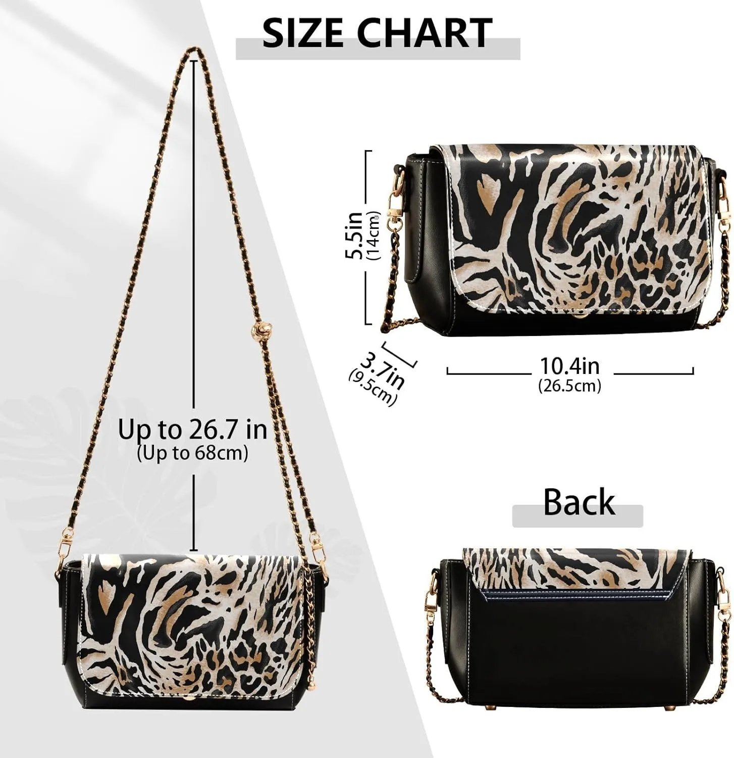 Crossbody Bags for Women Trendy Women's Black Shoulder Bag Small PU Leather Flap Cross Body Bag Handbags