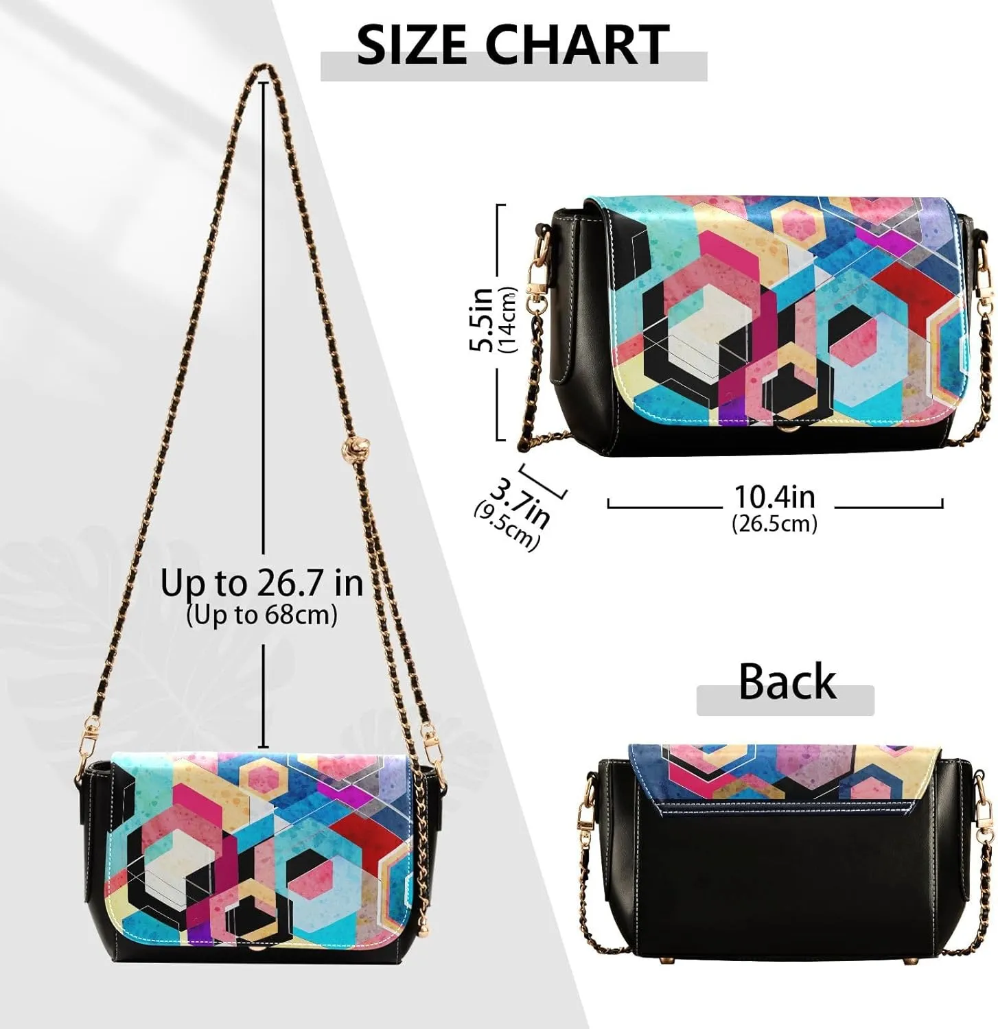 Crossbody Bags for Women Trendy Women's Black Shoulder Bag Small PU Leather Flap Cross Body Bag Handbags