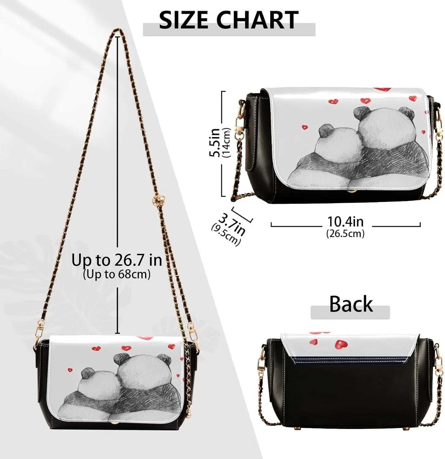 Crossbody Bags for Women Trendy Women's Black Shoulder Bag Small PU Leather Flap Cross Body Bag Handbags