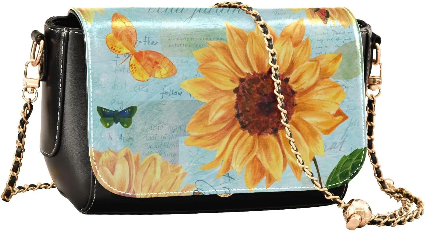 Crossbody Bags for Women Trendy Women's Black Shoulder Bag Small PU Leather Flap Cross Body Bag Handbags