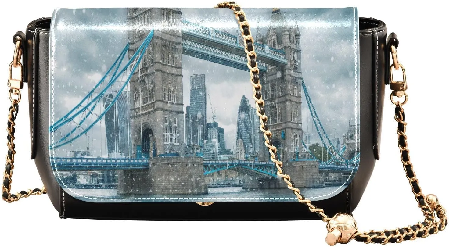 Crossbody Bags for Women Trendy Women's Black Shoulder Bag Small PU Leather Flap Cross Body Bag Handbags