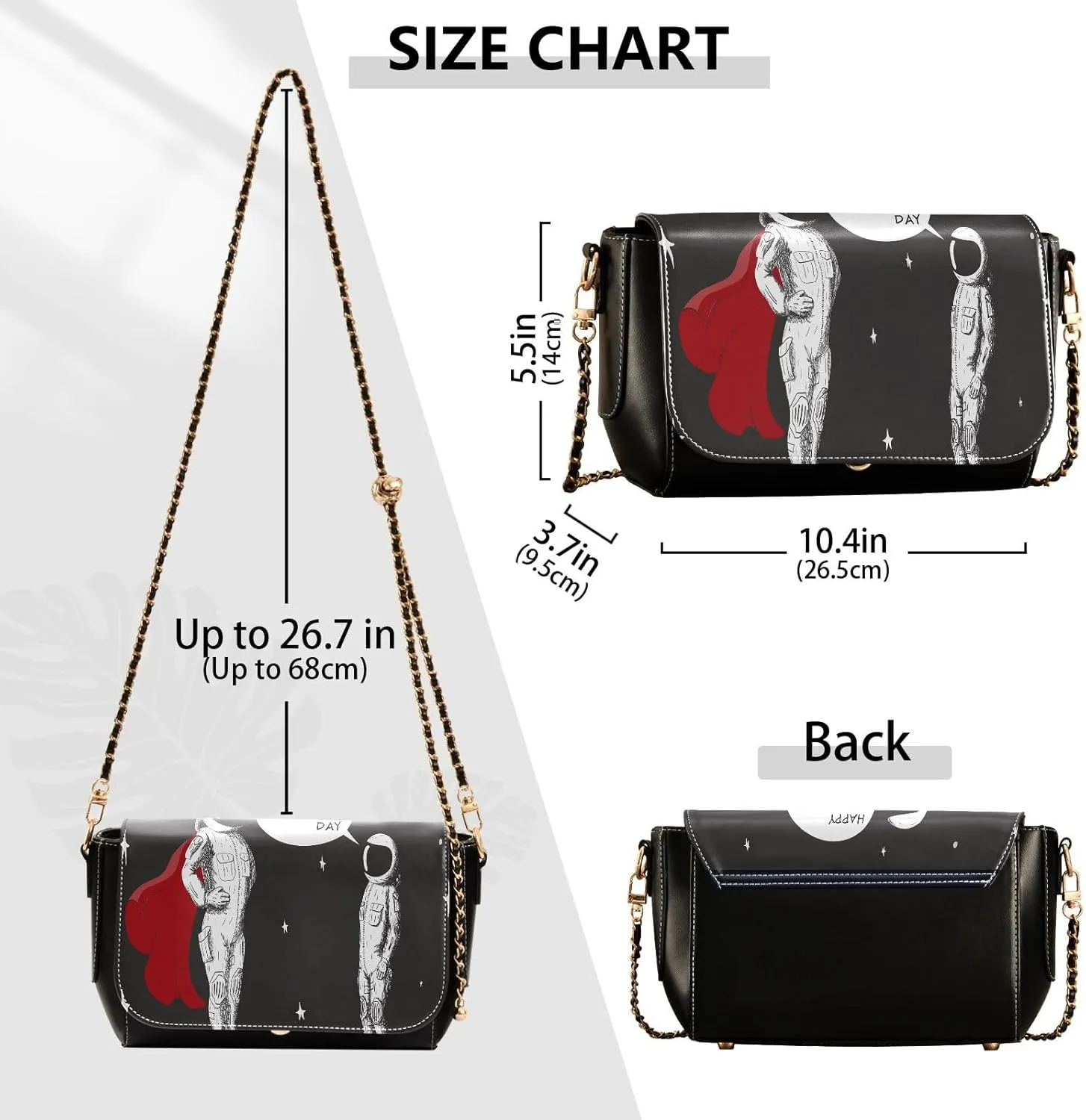 Crossbody Bags for Women Trendy Women's Black Shoulder Bag Small PU Leather Flap Cross Body Bag Handbags