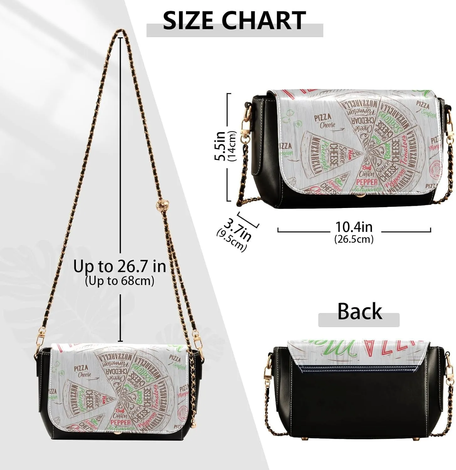 Crossbody Bags for Women Trendy Women's Black Shoulder Bag Small PU Leather Flap Cross Body Bag Handbags