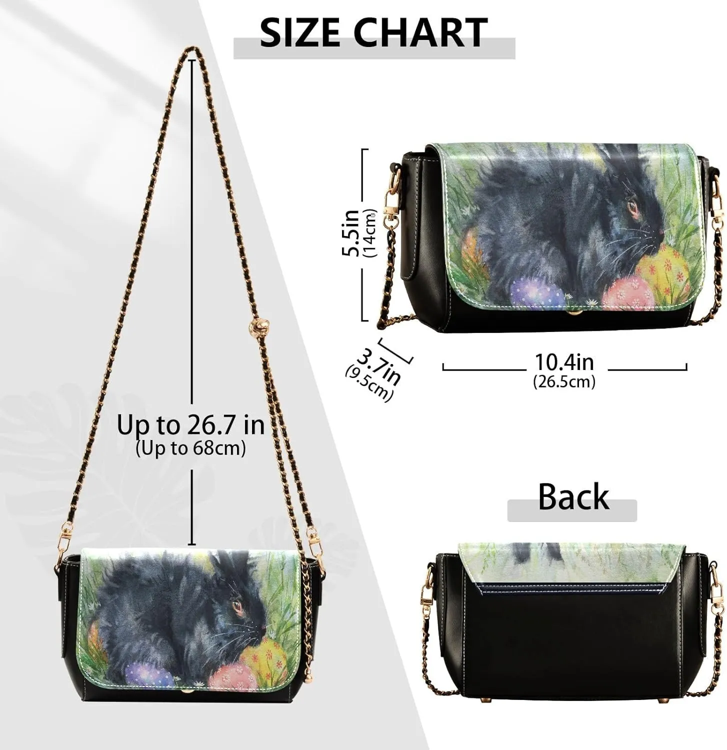 Crossbody Bags for Women Trendy Women's Black Shoulder Bag Small PU Leather Flap Cross Body Bag Handbags
