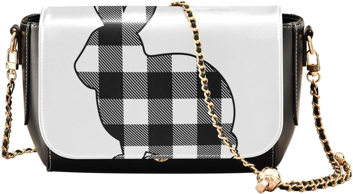 Crossbody Bags for Women Trendy Women's Black Shoulder Bag Small PU Leather Flap Cross Body Bag Handbags