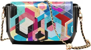 Crossbody Bags for Women Trendy Women's Black Shoulder Bag Small PU Leather Flap Cross Body Bag Handbags