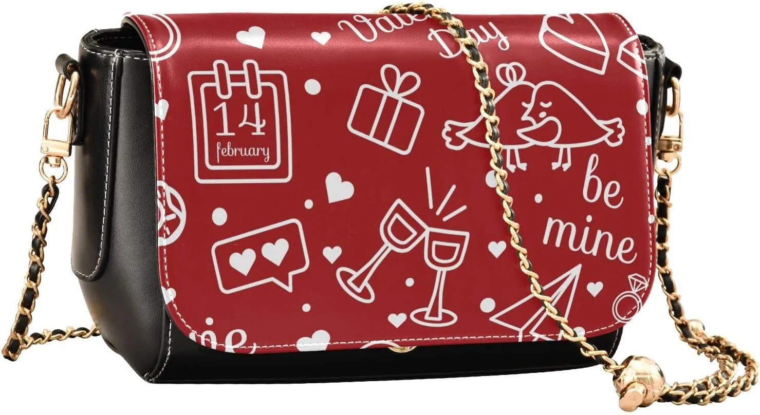 Crossbody Bags for Women Trendy Women's Black Shoulder Bag Small PU Leather Flap Cross Body Bag Handbags