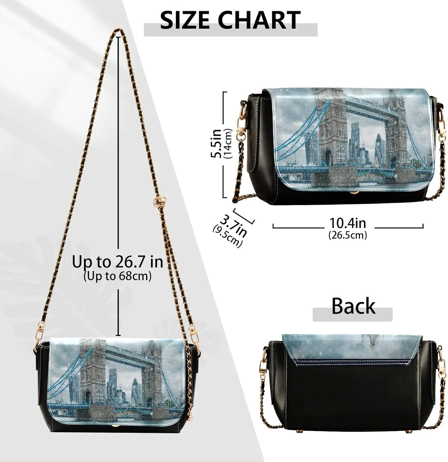 Crossbody Bags for Women Trendy Women's Black Shoulder Bag Small PU Leather Flap Cross Body Bag Handbags