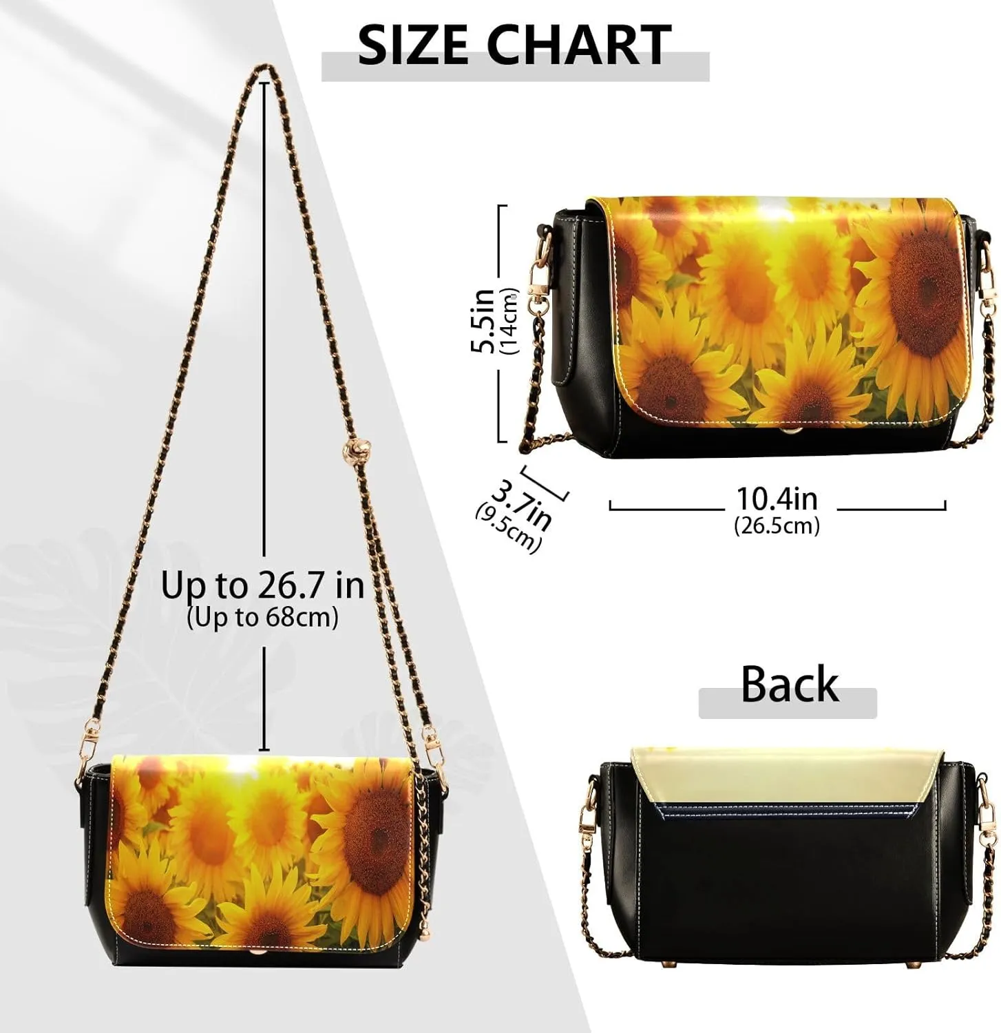 Crossbody Bags for Women Trendy Women's Black Shoulder Bag Small PU Leather Flap Cross Body Bag Handbags