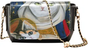 Crossbody Bags for Women Trendy Women's Black Shoulder Bag Small PU Leather Flap Cross Body Bag Handbags