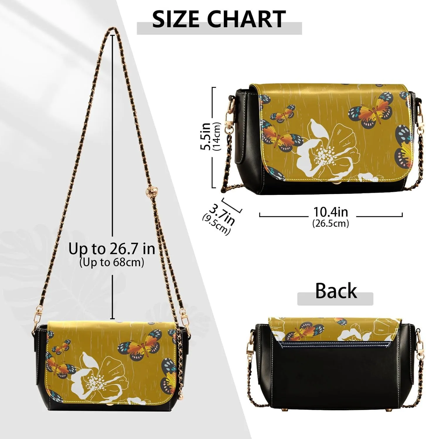 Crossbody Bags for Women Trendy Women's Black Shoulder Bag Small PU Leather Flap Cross Body Bag Handbags