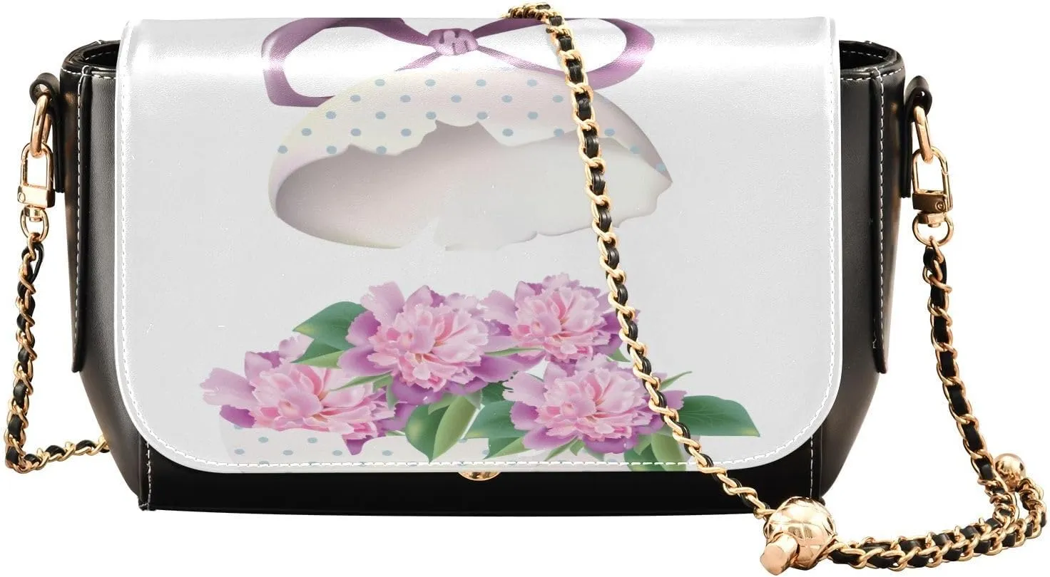 Crossbody Bags for Women Trendy Women's Black Shoulder Bag Small PU Leather Flap Cross Body Bag Handbags