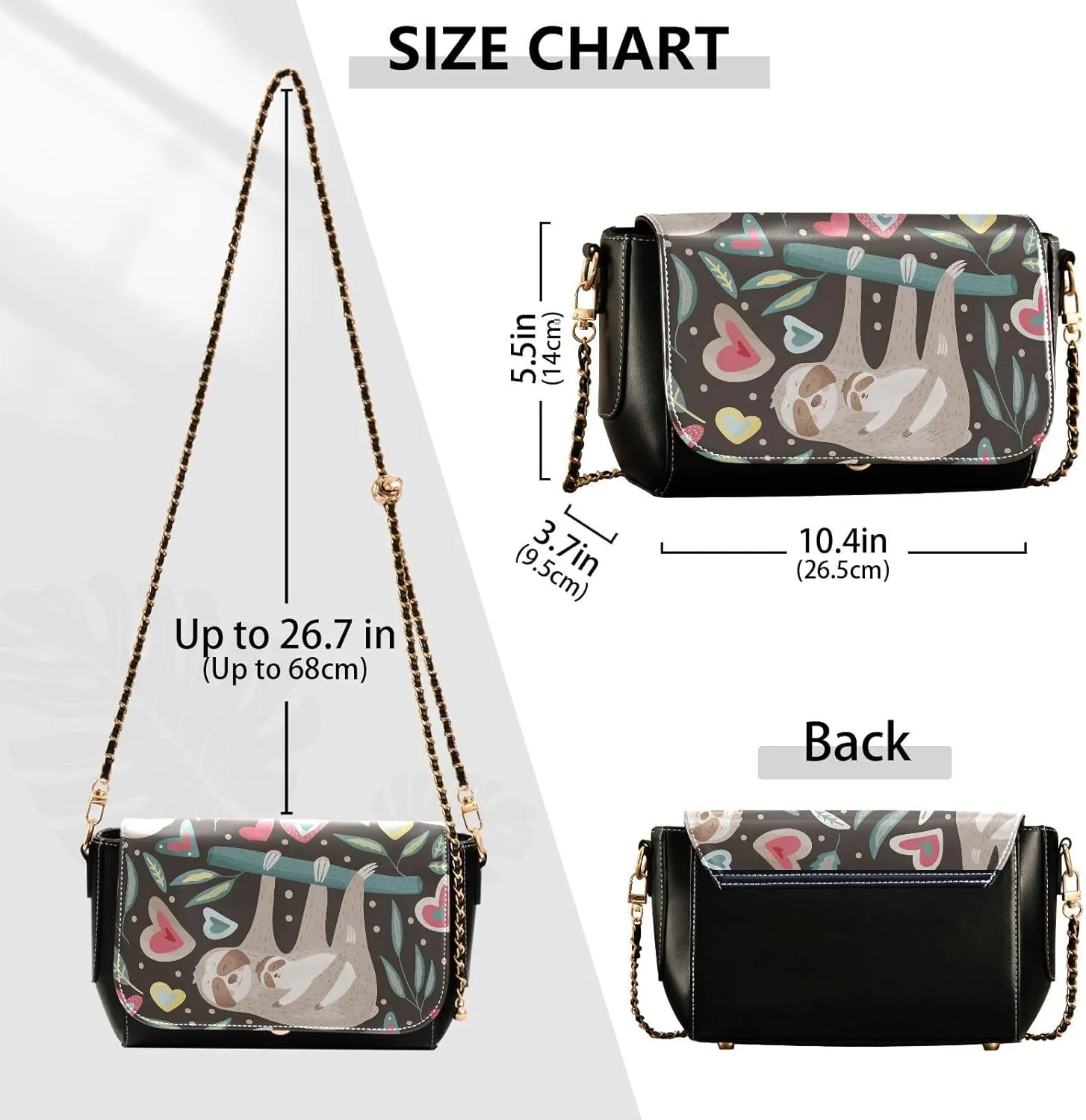 Crossbody Bags for Women Trendy Women's Black Shoulder Bag Small PU Leather Flap Cross Body Bag Handbags