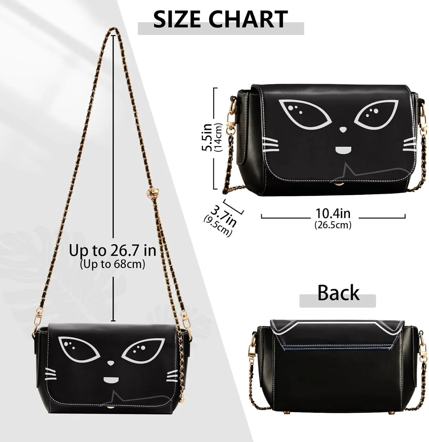 Crossbody Bags for Women Trendy Women's Black Shoulder Bag Small PU Leather Flap Cross Body Bag Handbags