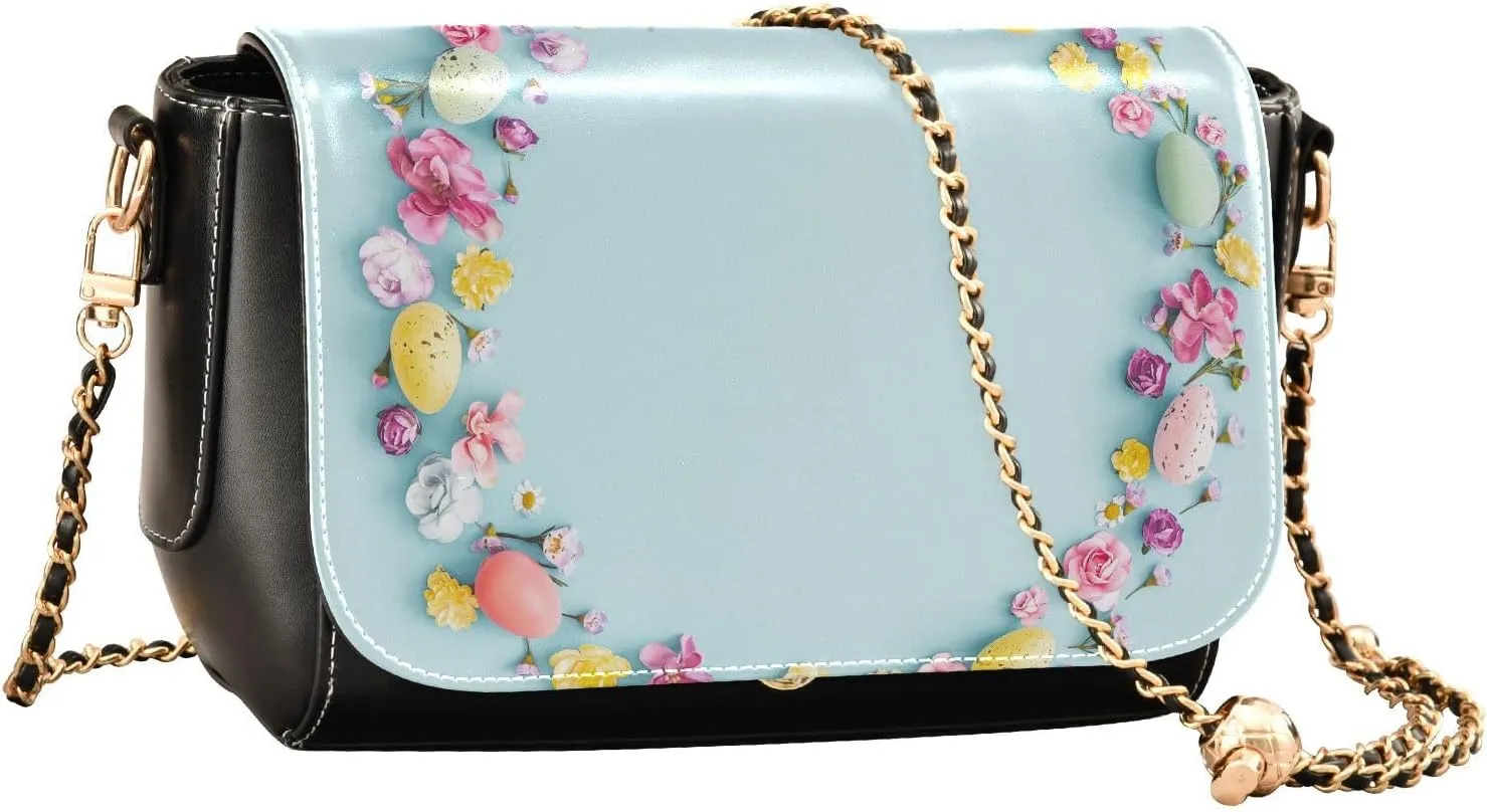 Crossbody Bags for Women Trendy Women's Black Shoulder Bag Small PU Leather Flap Cross Body Bag Handbags