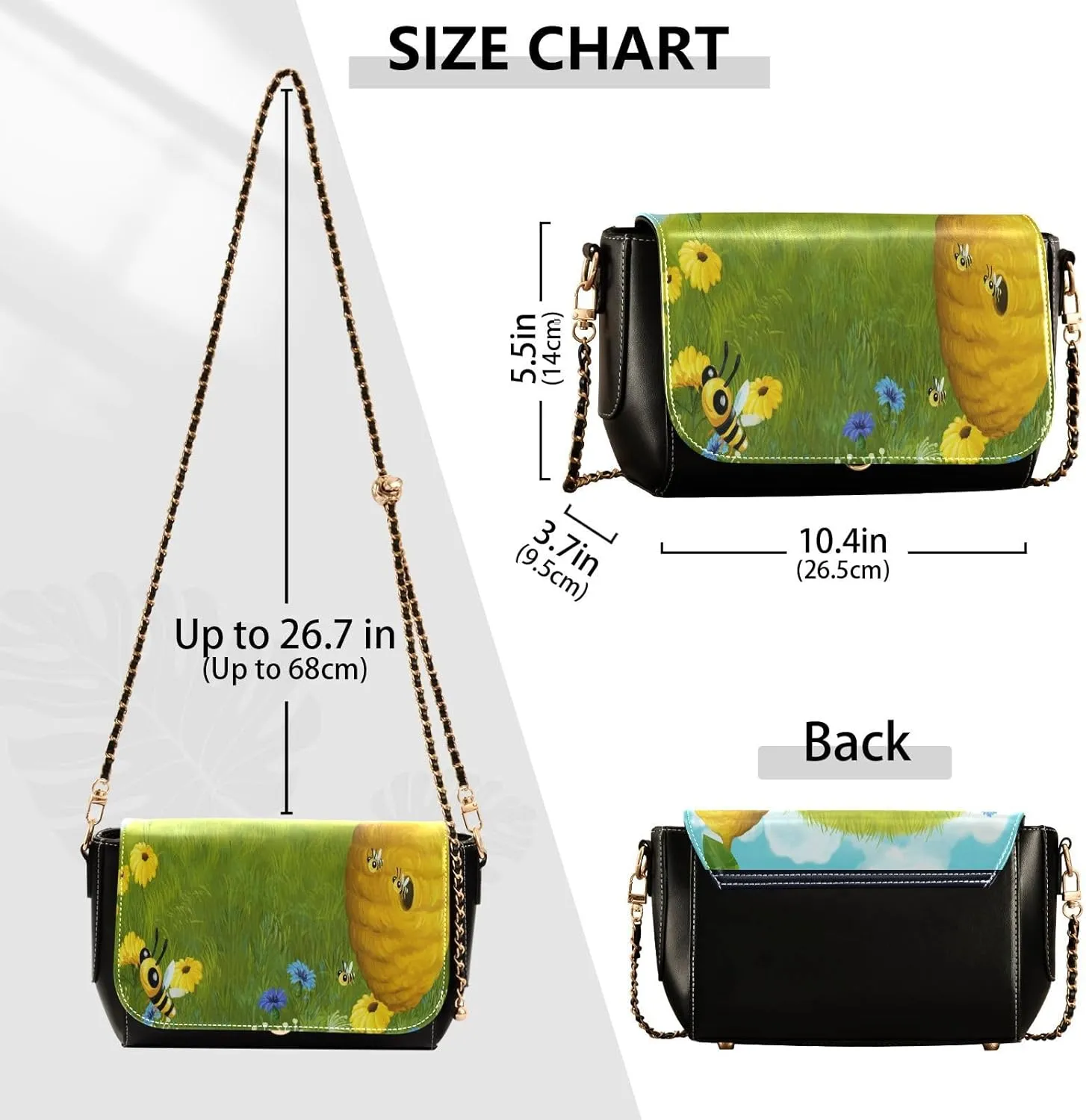 Crossbody Bags for Women Trendy Women's Black Shoulder Bag Small PU Leather Flap Cross Body Bag Handbags