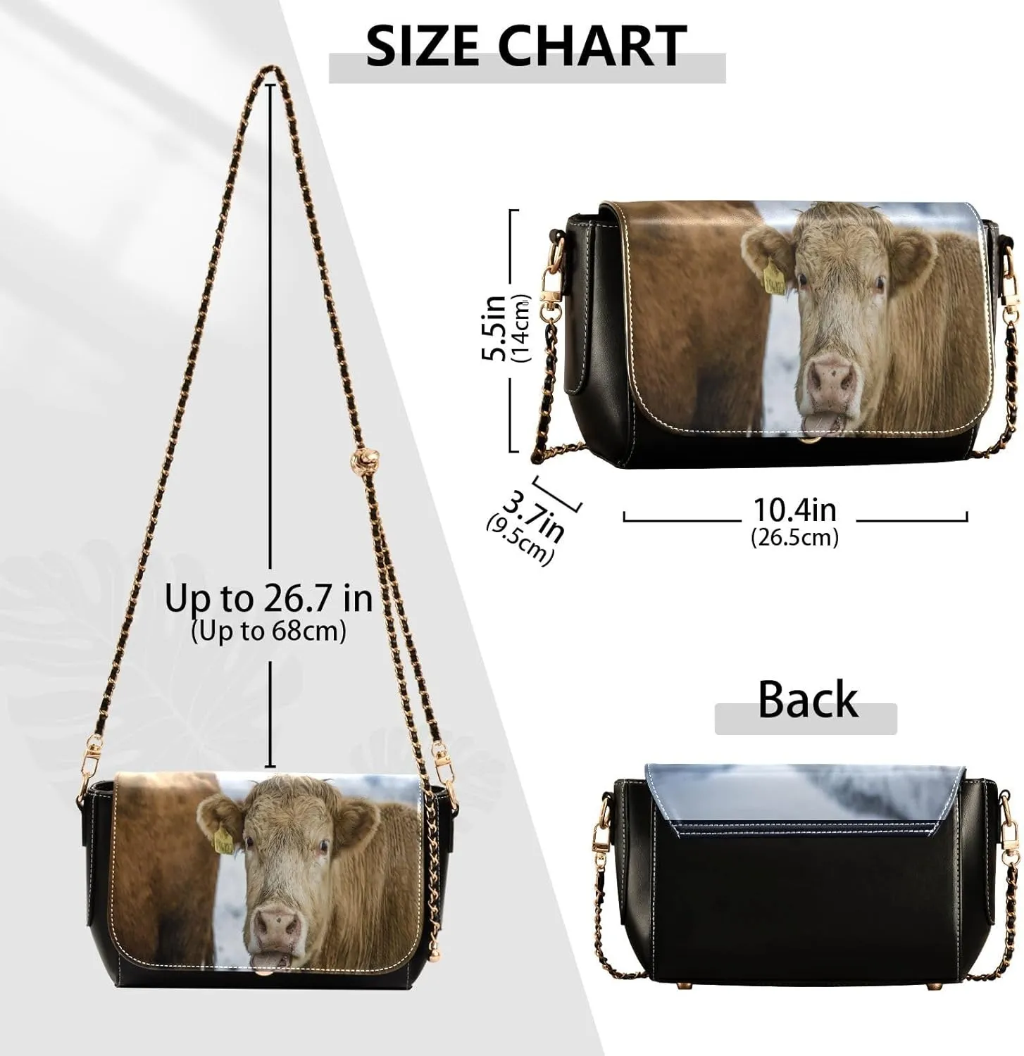 Crossbody Bags for Women Trendy Women's Black Shoulder Bag Small PU Leather Flap Cross Body Bag Handbags