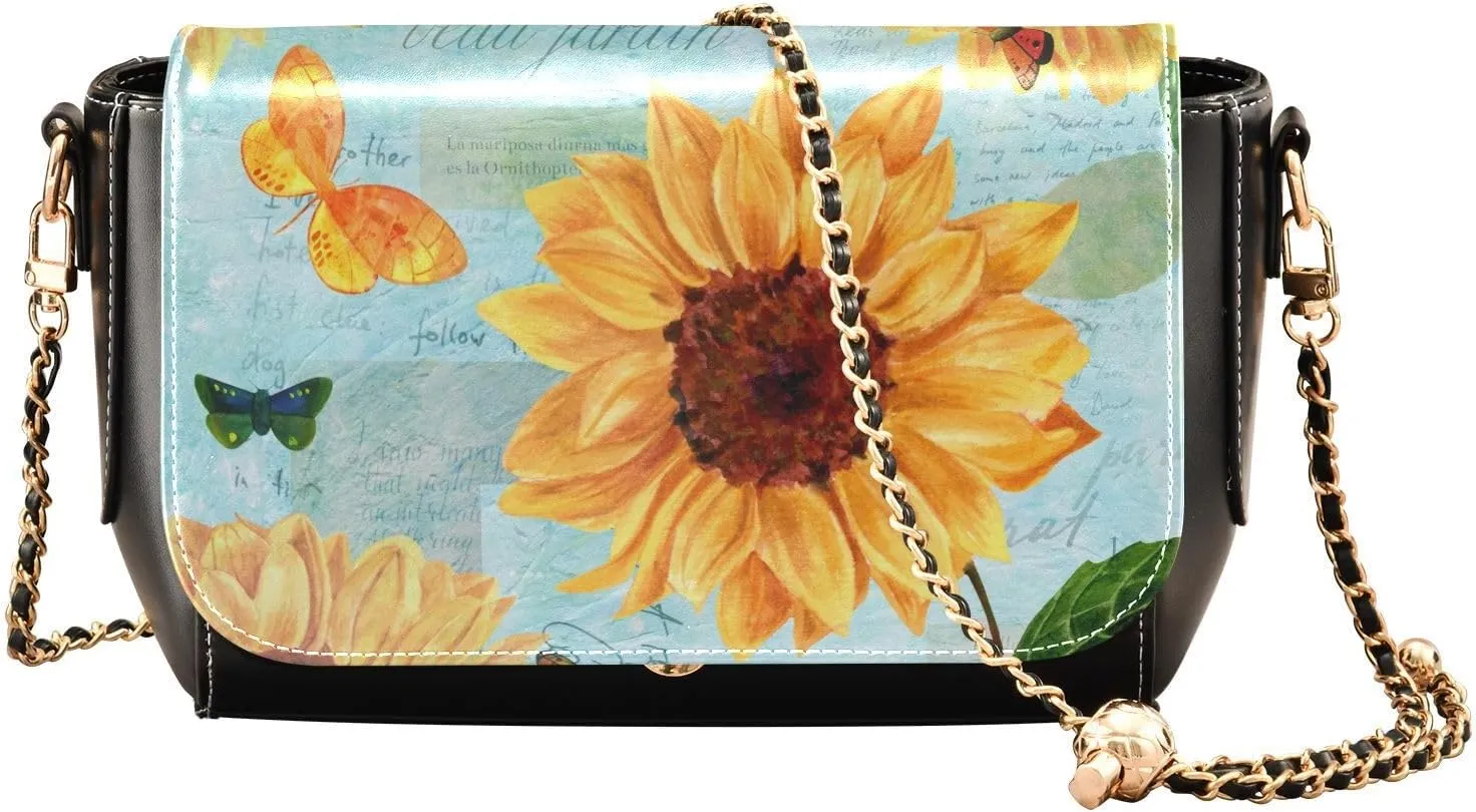 Crossbody Bags for Women Trendy Women's Black Shoulder Bag Small PU Leather Flap Cross Body Bag Handbags