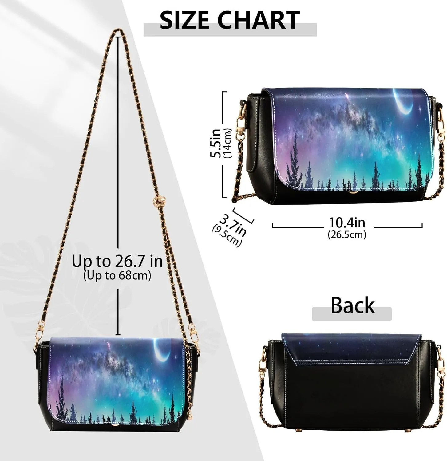 Crossbody Bags for Women Trendy Women's Black Shoulder Bag Small PU Leather Flap Cross Body Bag Handbags