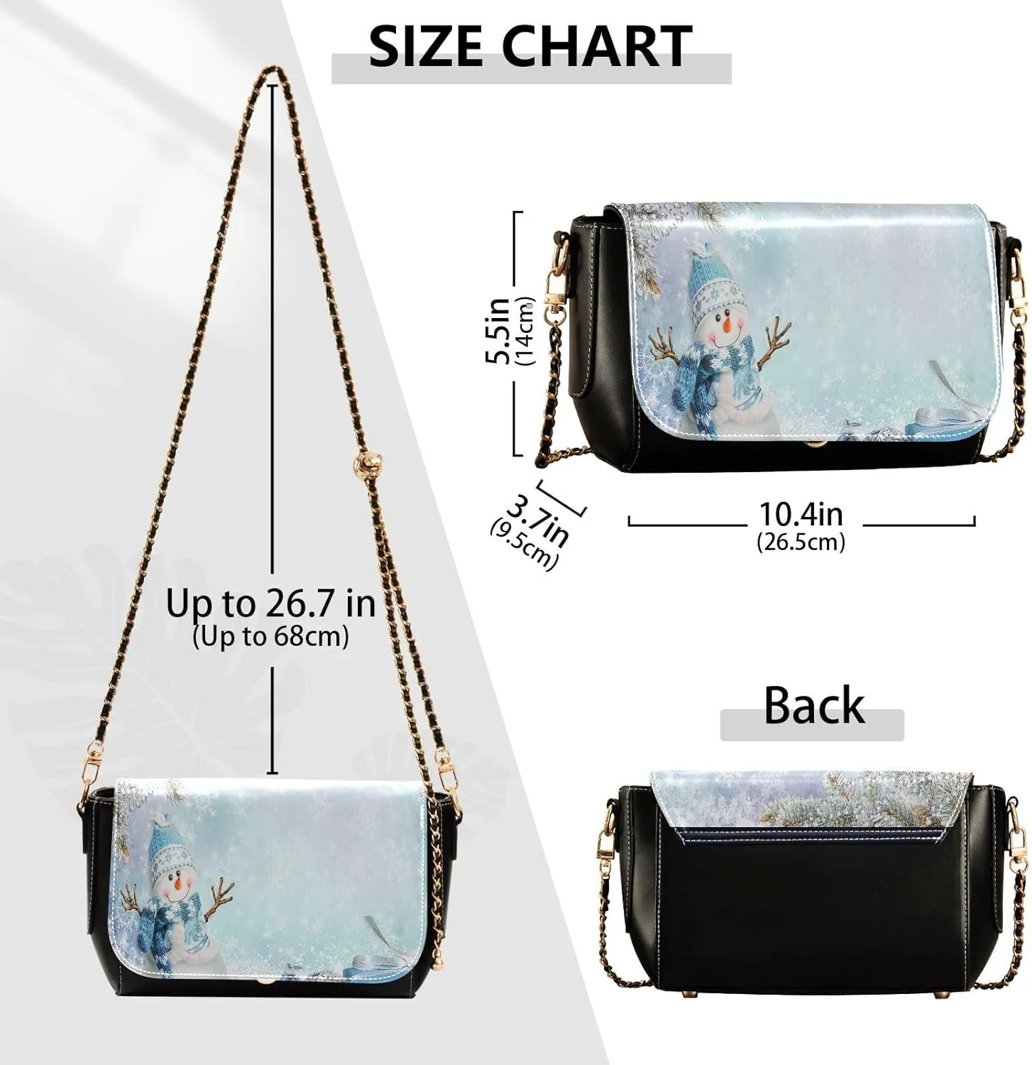 Crossbody Bags for Women Trendy Women's Black Shoulder Bag Small PU Leather Flap Cross Body Bag Handbags