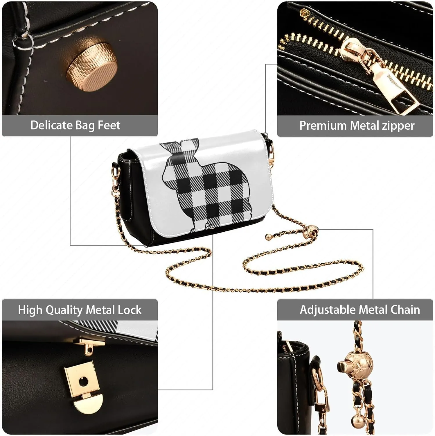 Crossbody Bags for Women Trendy Women's Black Shoulder Bag Small PU Leather Flap Cross Body Bag Handbags