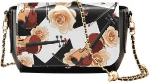 Crossbody Bags for Women Trendy Women's Black Shoulder Bag Small PU Leather Flap Cross Body Bag Handbags