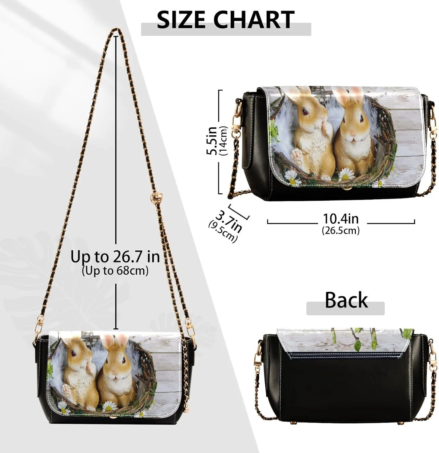 Crossbody Bags for Women Trendy Women's Black Shoulder Bag Small PU Leather Flap Cross Body Bag Handbags