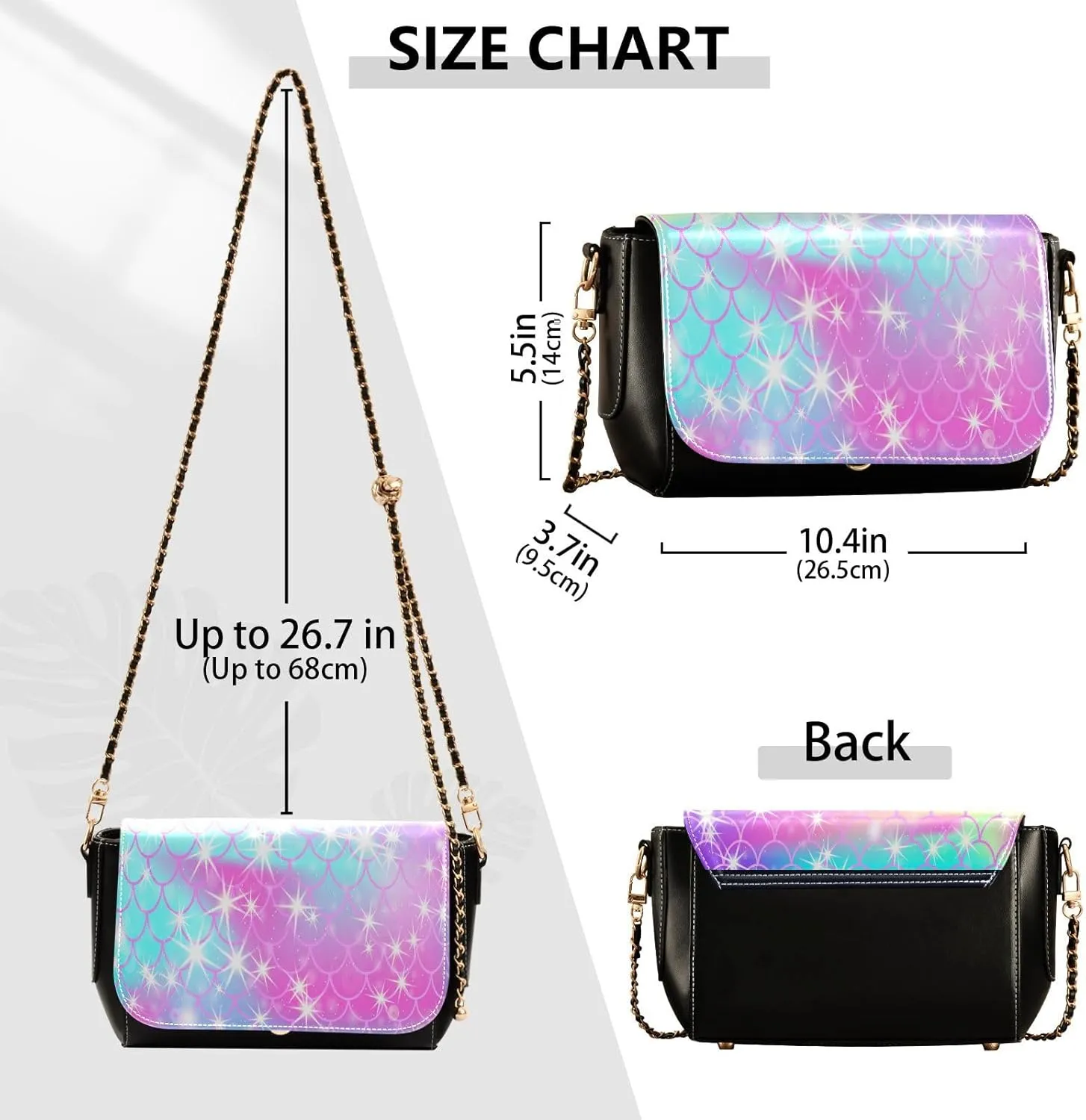 Crossbody Bags for Women Trendy Women's Black Shoulder Bag Small PU Leather Flap Cross Body Bag Handbags