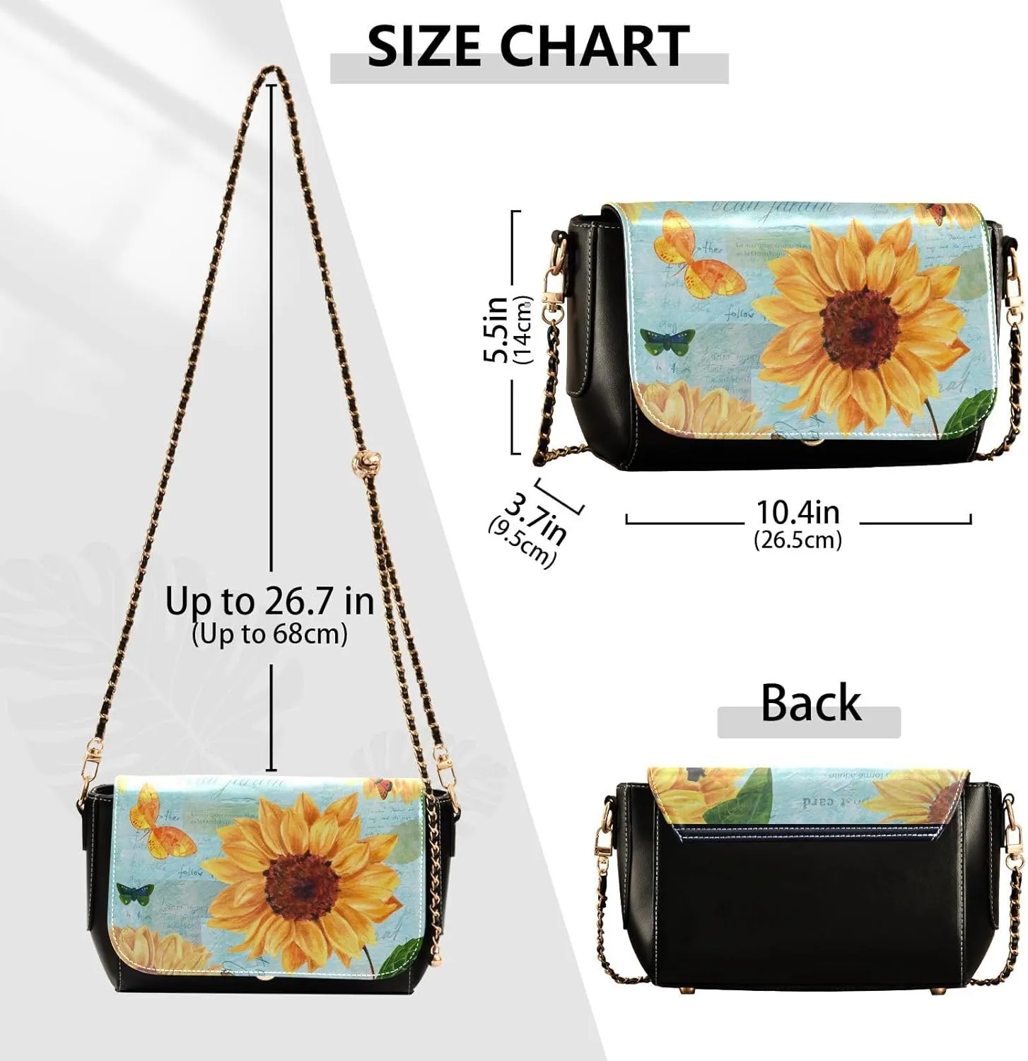 Crossbody Bags for Women Trendy Women's Black Shoulder Bag Small PU Leather Flap Cross Body Bag Handbags