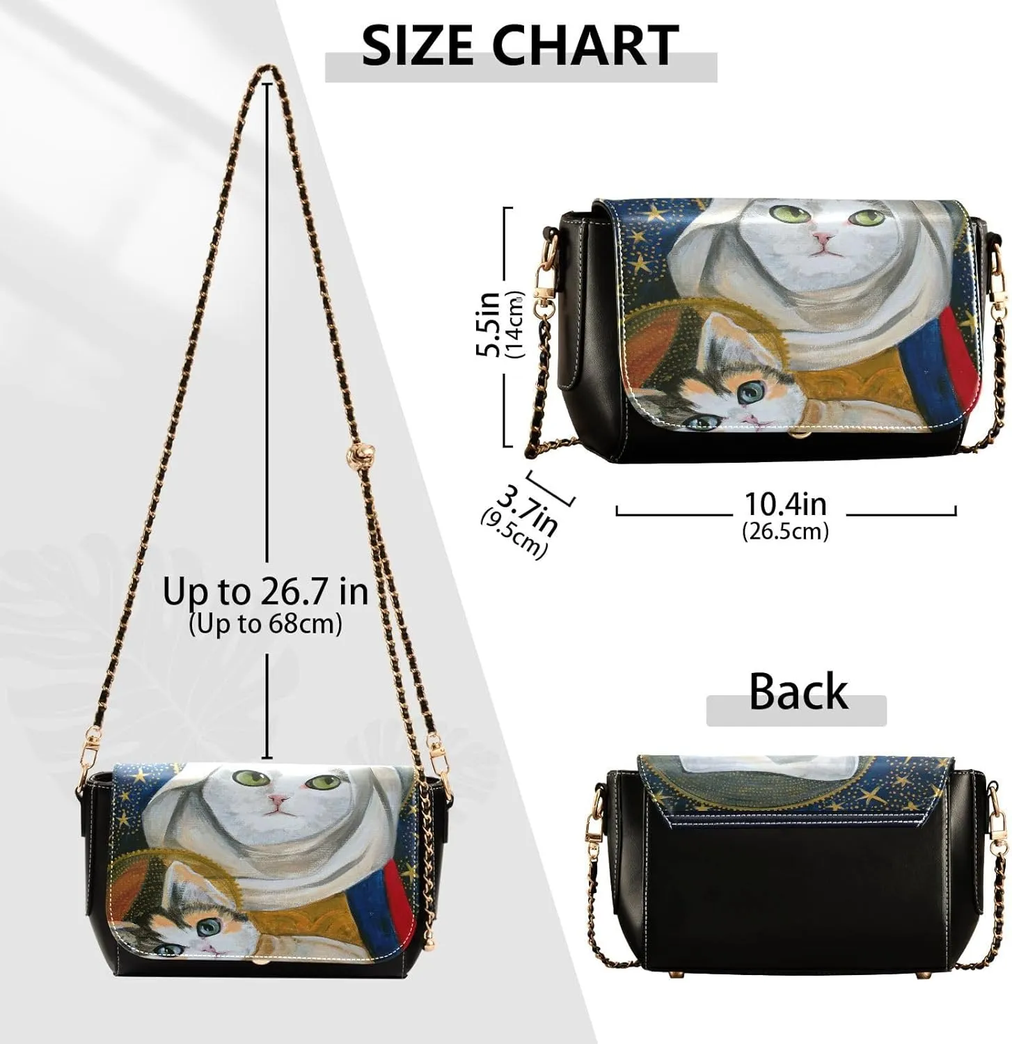 Crossbody Bags for Women Trendy Women's Black Shoulder Bag Small PU Leather Flap Cross Body Bag Handbags