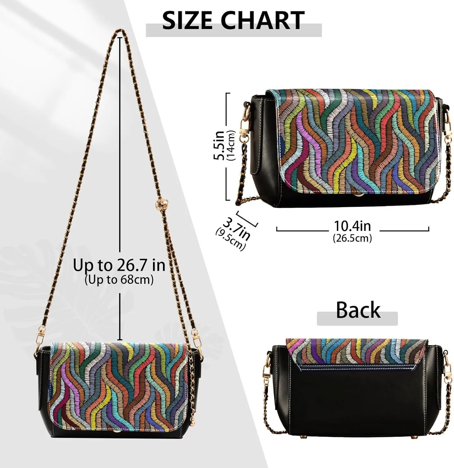 Crossbody Bags for Women Trendy Women's Black Shoulder Bag Small PU Leather Flap Cross Body Bag Handbags