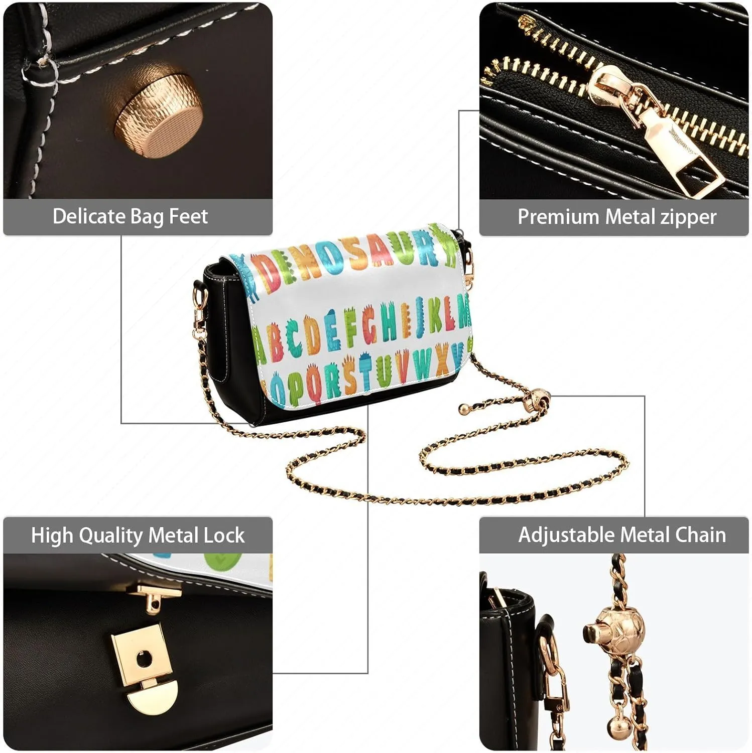Crossbody Bags for Women Trendy Women's Black Shoulder Bag Small PU Leather Flap Cross Body Bag Handbags