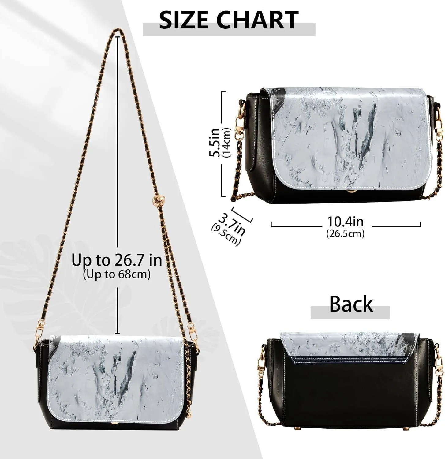 Crossbody Bags for Women Trendy Women's Black Shoulder Bag Small PU Leather Flap Cross Body Bag Handbags