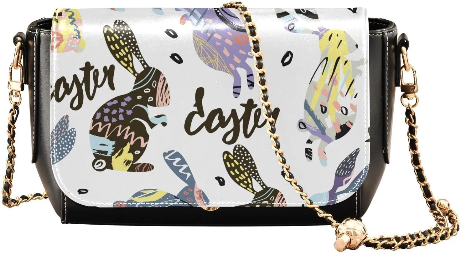 Crossbody Bags for Women Trendy Women's Black Shoulder Bag Small PU Leather Flap Cross Body Bag Handbags