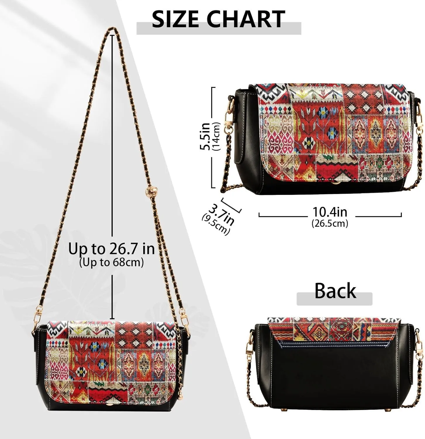 Crossbody Bags for Women Trendy Women's Black Shoulder Bag Small PU Leather Flap Cross Body Bag Handbags