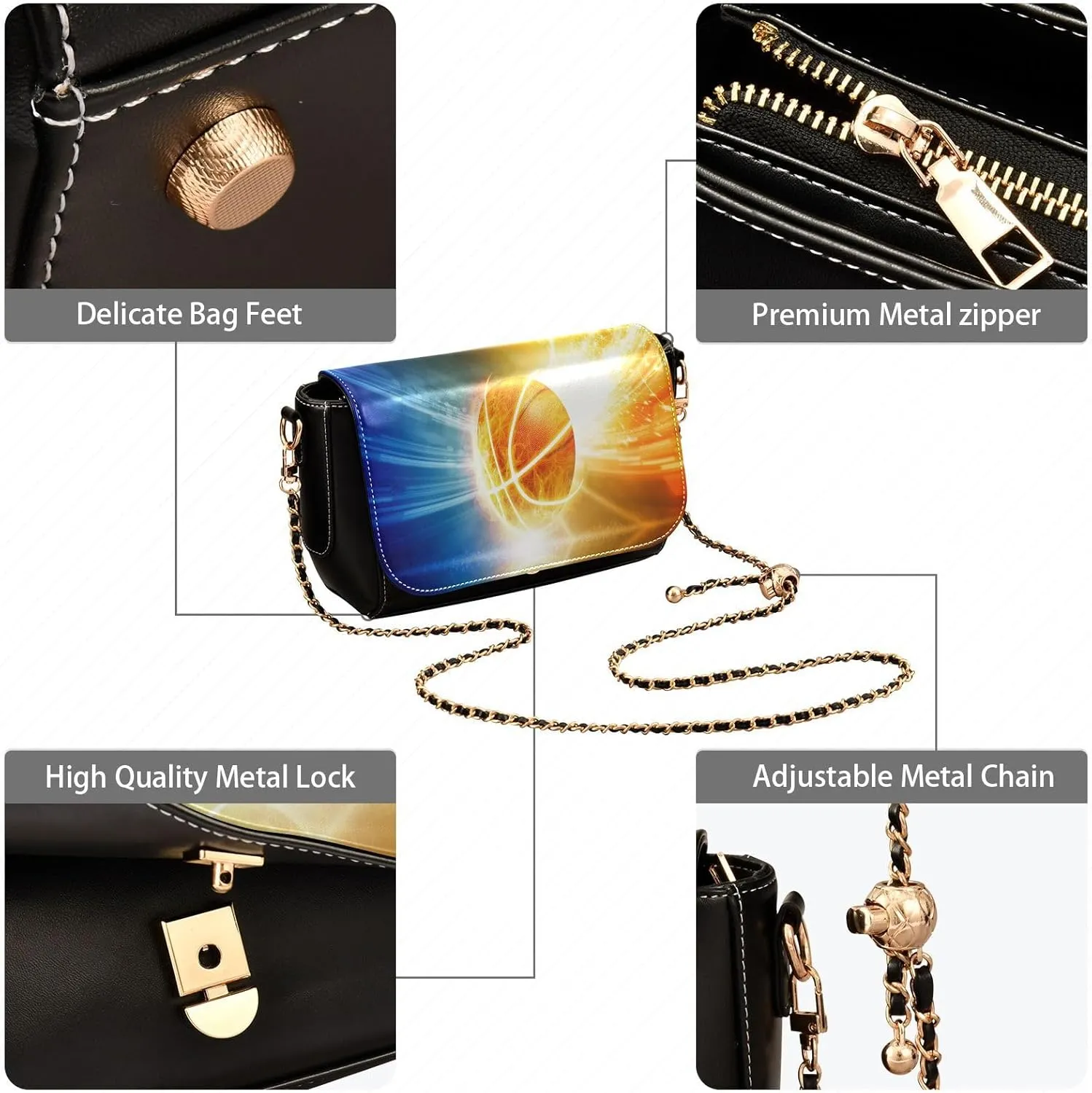 Crossbody Bags for Women Trendy Women's Black Shoulder Bag Small PU Leather Flap Cross Body Bag Handbags