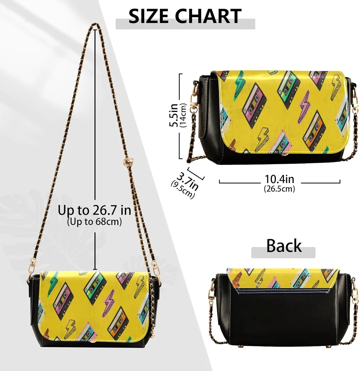 Crossbody Bags for Women Trendy Women's Black Shoulder Bag Small PU Leather Flap Cross Body Bag Handbags