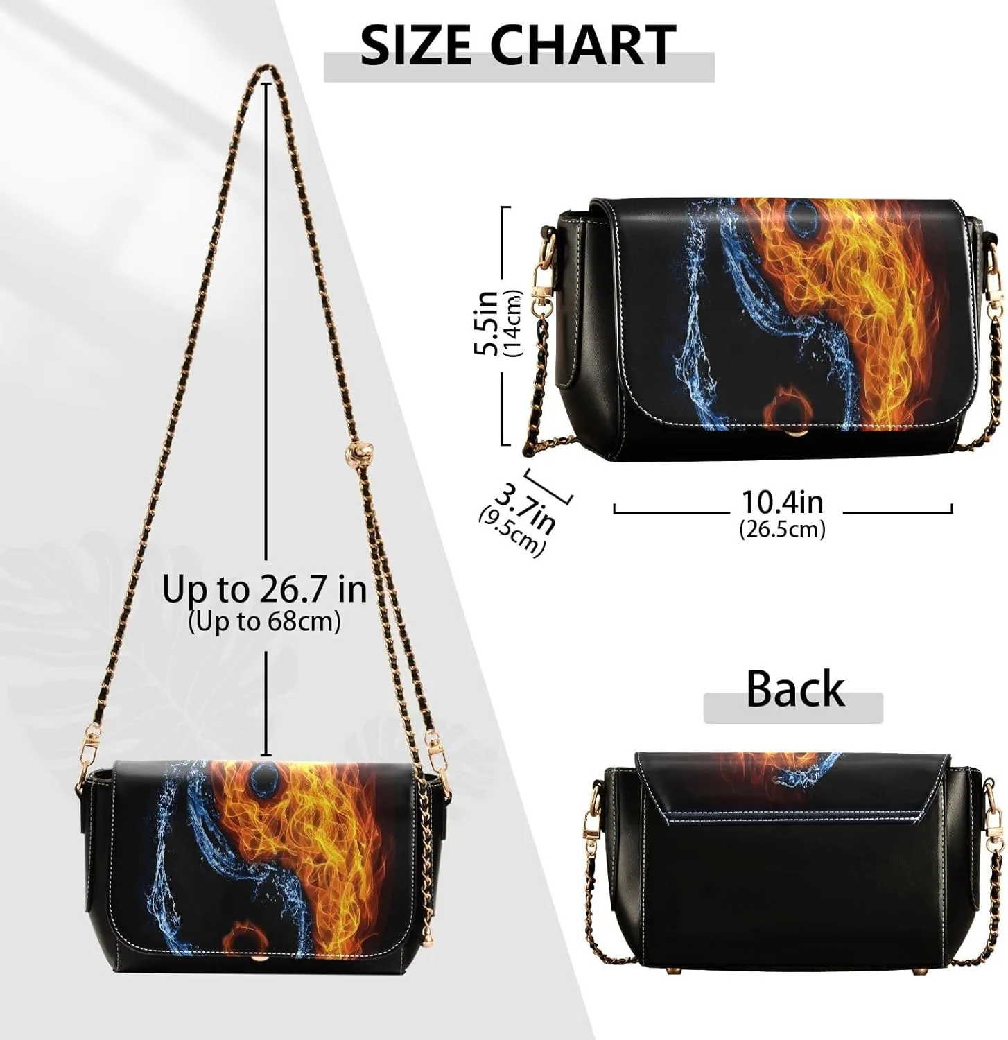 Crossbody Bags for Women Trendy Women's Black Shoulder Bag Small PU Leather Flap Cross Body Bag Handbags