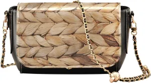 Crossbody Bags for Women Trendy Women's Black Shoulder Bag Small PU Leather Flap Cross Body Bag Handbags
