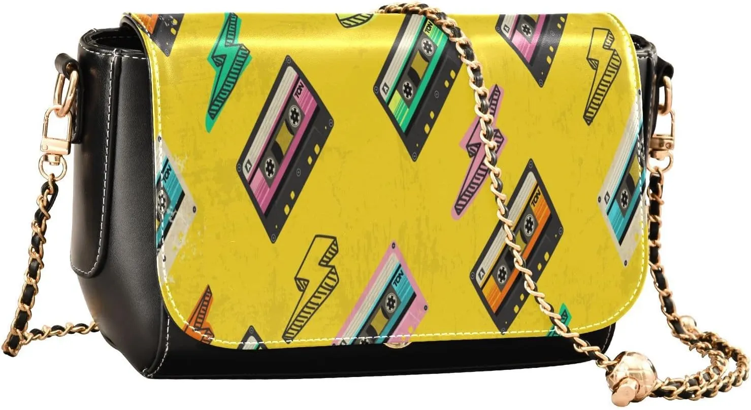 Crossbody Bags for Women Trendy Women's Black Shoulder Bag Small PU Leather Flap Cross Body Bag Handbags